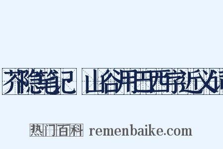 芥隐笔记·山谷用巴西字近义词是什么意思的图片